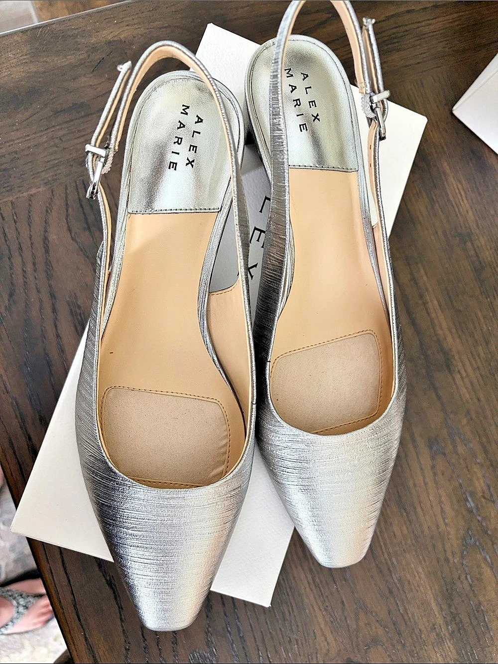 Alex Marie Peyton Pointed-Toe Heels in Silver US 9